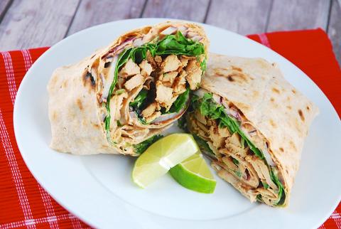 Wednesday 01 Feb 2023 - Lunch - Roast chicken wrap with Hummus and Biscuit or Fruit